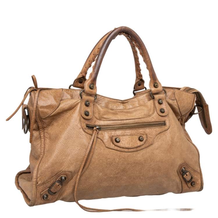 مملوكة مسبقًا Balenciaga Caramel Chevre Leather BH City Bag 