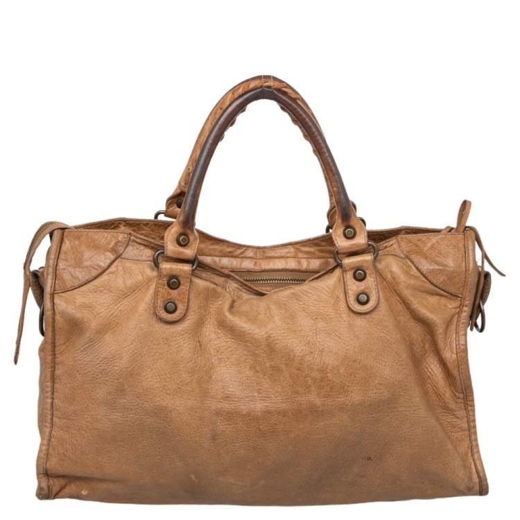 مملوكة مسبقًا Balenciaga Caramel Chevre Leather BH City Bag 