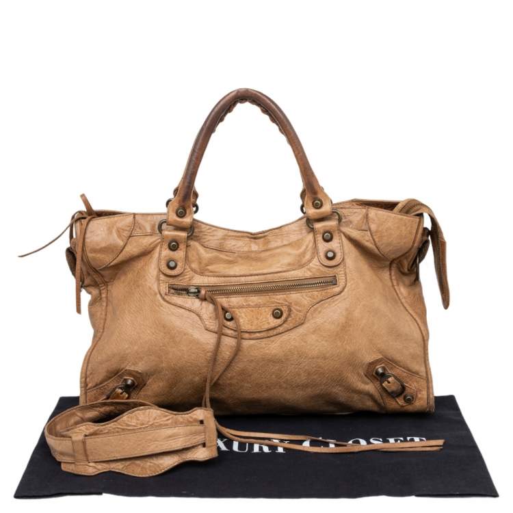 مملوكة مسبقًا Balenciaga Caramel Chevre Leather BH City Bag 
