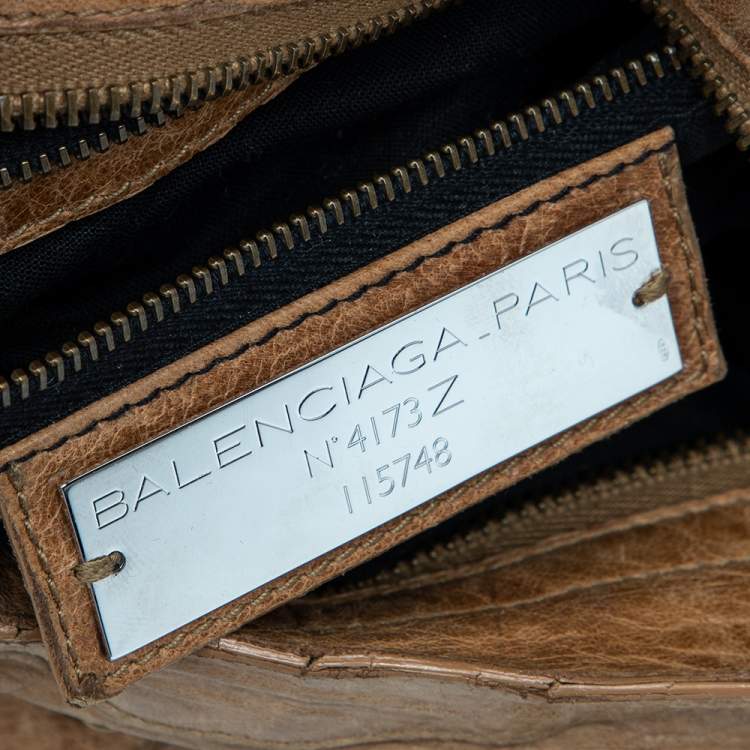مملوكة مسبقًا Balenciaga Caramel Chevre Leather BH City Bag 