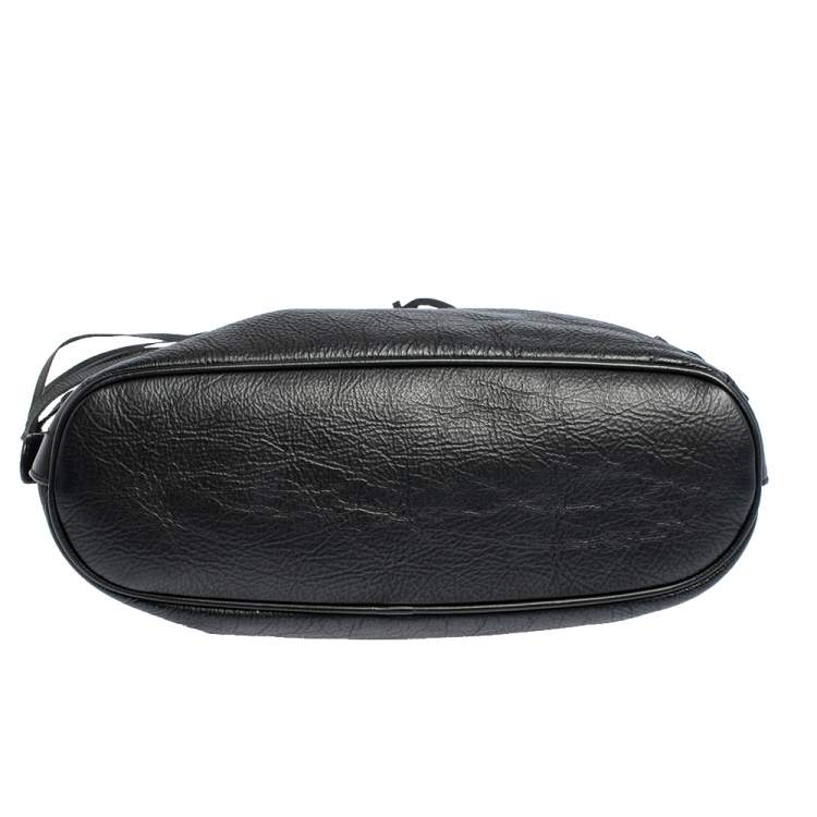 مملوكة مسبقًا Balenciaga Black Leather Classic RH Bowler Satchel