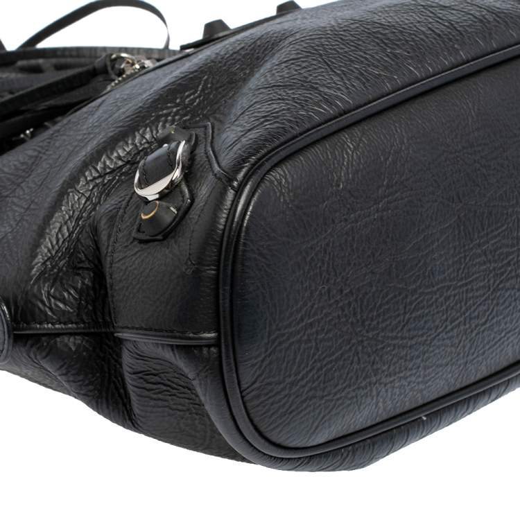 مملوكة مسبقًا Balenciaga Black Leather Classic RH Bowler Satchel