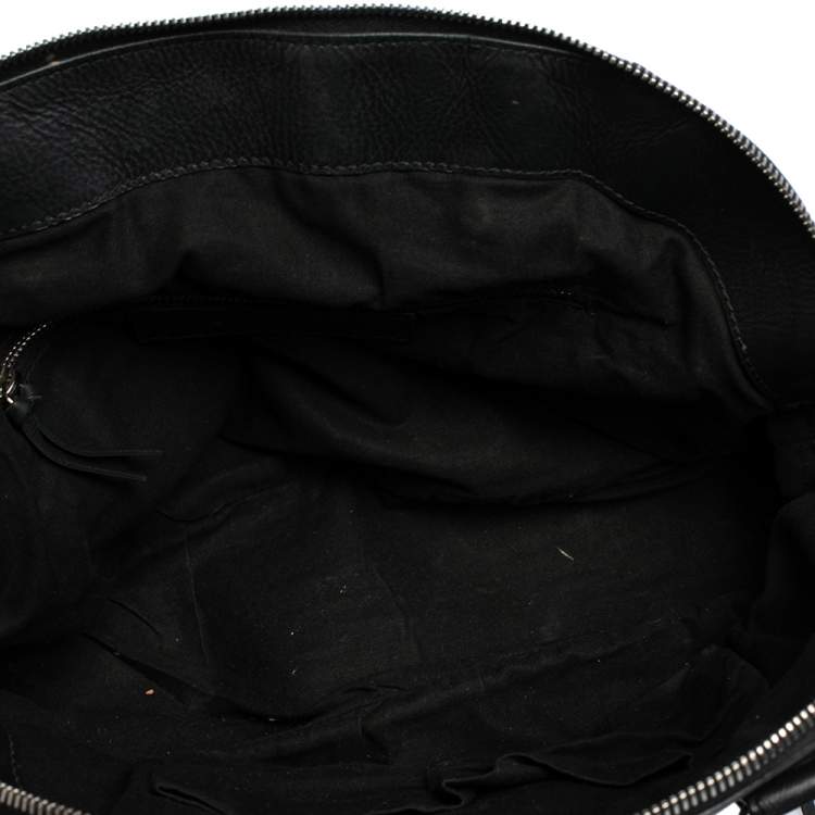 مملوكة مسبقًا Balenciaga Black Leather Classic RH Bowler Satchel