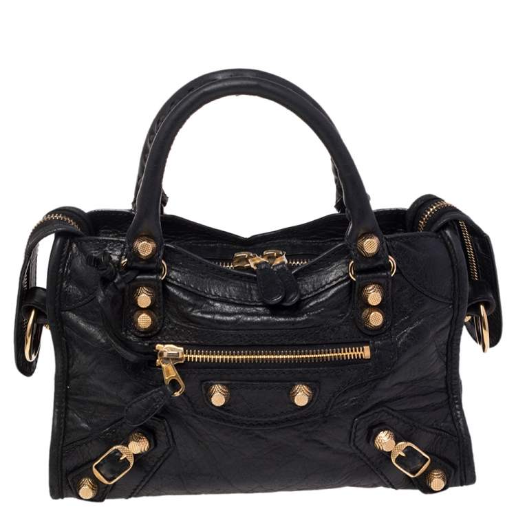 Balenciaga Black Leather RH Classic City Bag Balenciaga