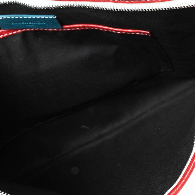 Pre Owned Balenciaga Multicolor Leather Bazar Pouch