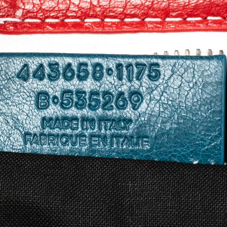 Pre Owned Balenciaga Multicolor Leather Bazar Pouch
