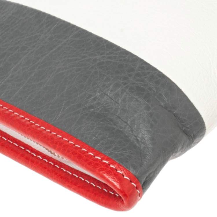 Pre Owned Balenciaga Multicolor Leather Bazar Pouch