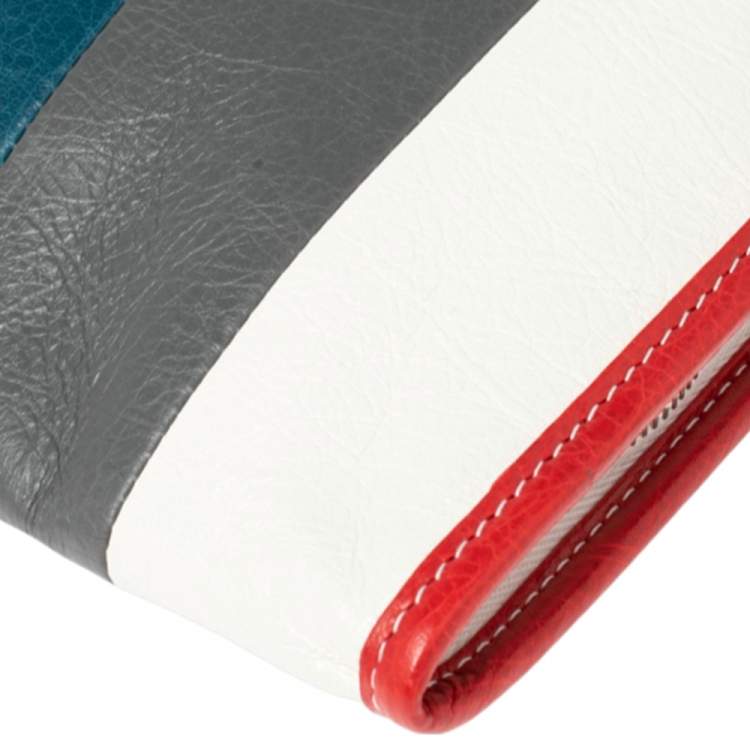 Pre Owned Balenciaga Multicolor Leather Bazar Pouch