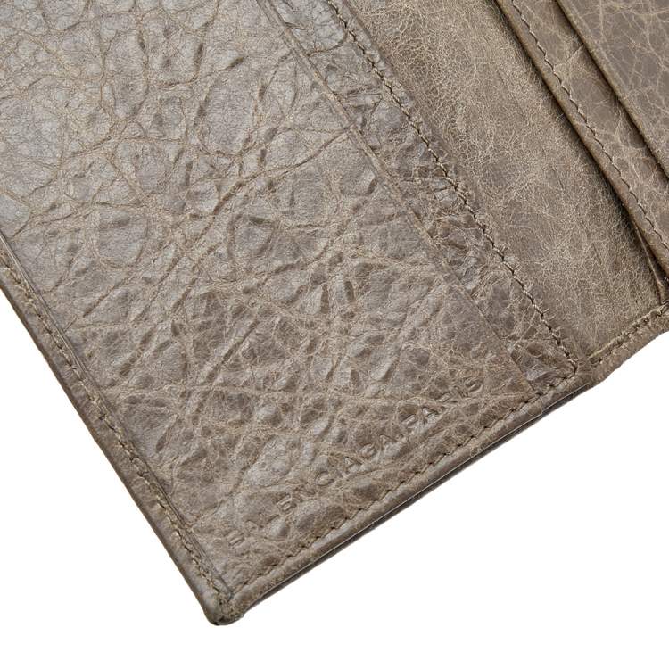 Pre Owned Balenciaga Galet Leather City Bifold Wallet
