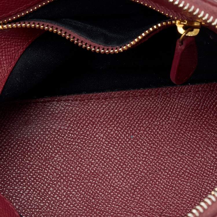مملوكة مسبقًا Balenciaga Red Leather XXS Ville Logo Satchel