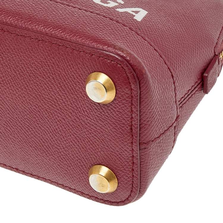 مملوكة مسبقًا Balenciaga Red Leather XXS Ville Logo Satchel