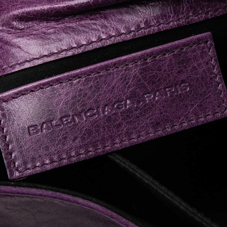 Pre Owned Balenciaga Murier Leather Giant Brogues Covered Envelope Clutch