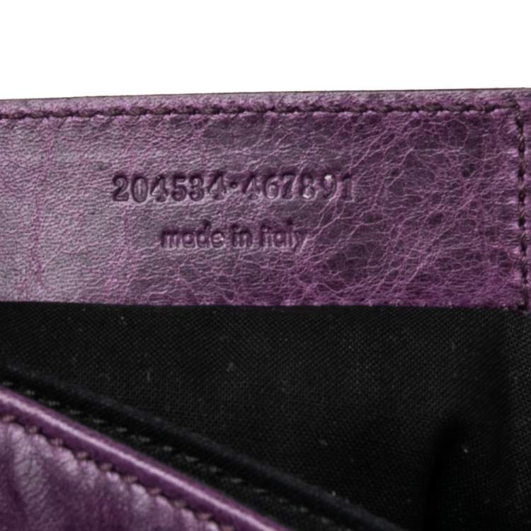 Pre Owned Balenciaga Murier Leather Giant Brogues Covered Envelope Clutch