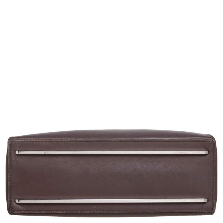 Pre Owned Balenciaga Brown Leather Le Dix Cartable Top Handle Bag