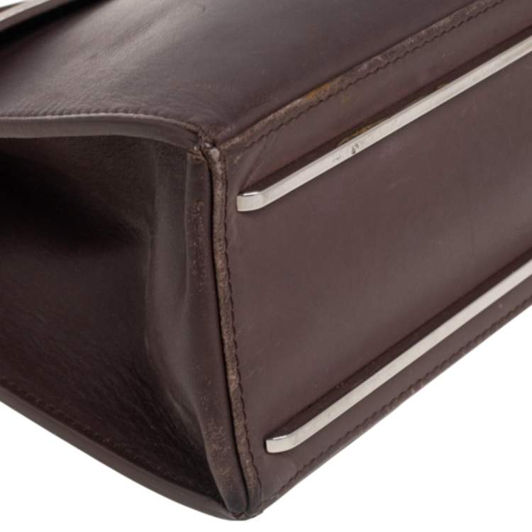 Pre Owned Balenciaga Brown Leather Le Dix Cartable Top Handle Bag