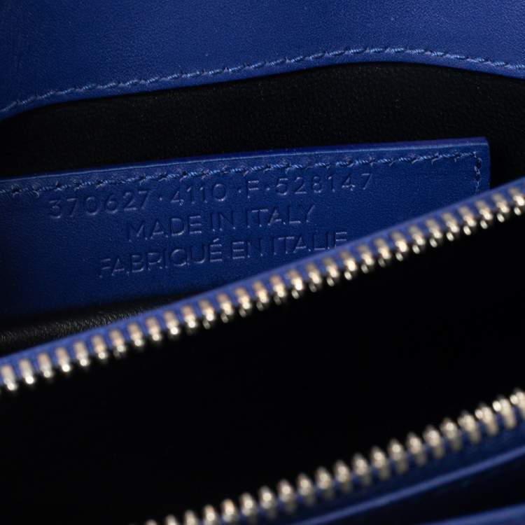 Pre Owned Balenciaga Blue Leather Le Dix Cartable Top Handle Bag