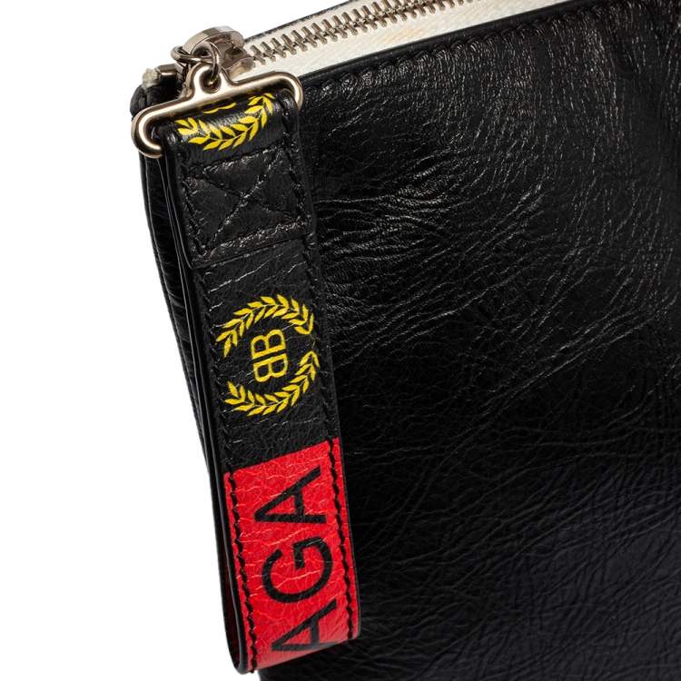 مملوكة مسبقًا Balenciaga Black Leather Clutch 