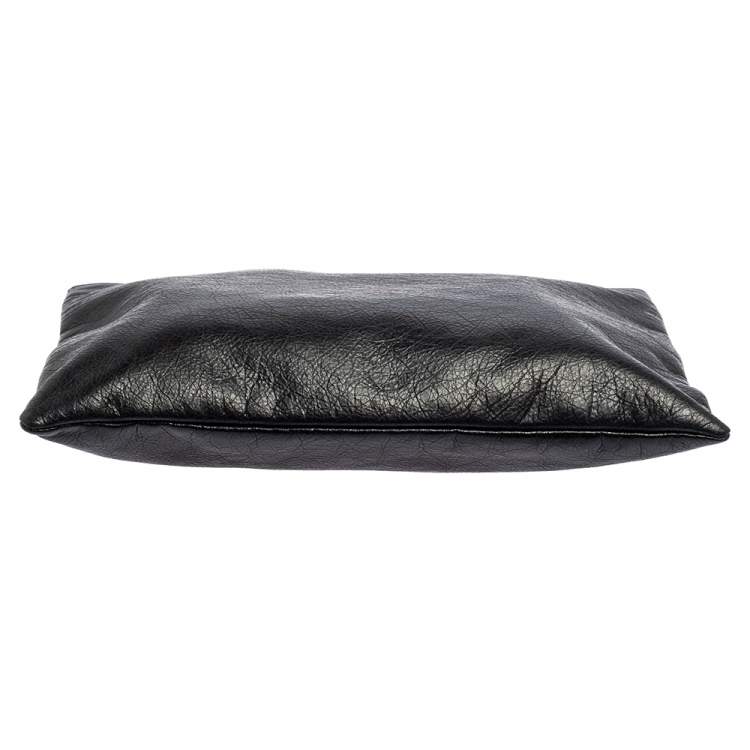 مملوكة مسبقًا Balenciaga Black Leather Clutch 