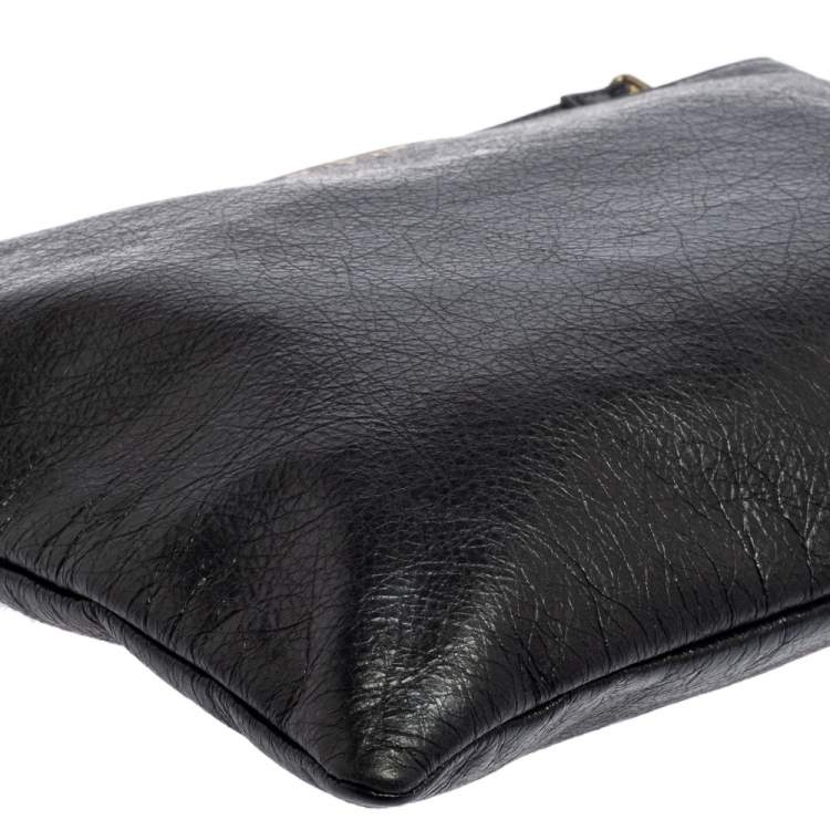 مملوكة مسبقًا Balenciaga Black Leather Clutch 