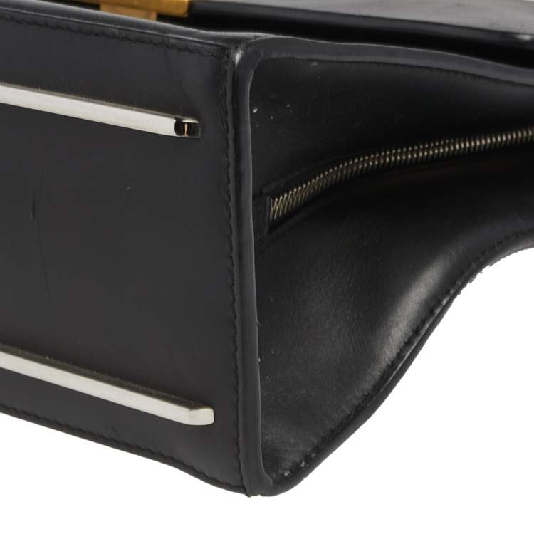 Pre Owned Balenciaga Black Leather Le Dix Cartable Top Handle Bag