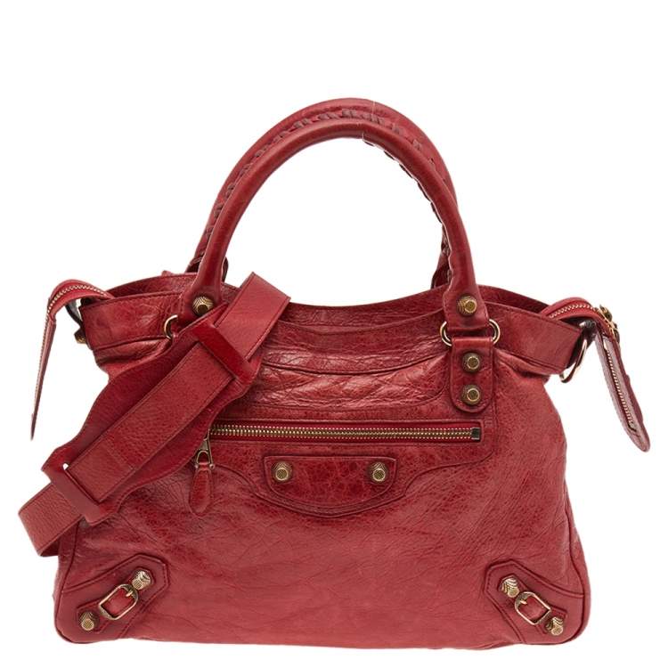 Balenciaga Authentic Classic City Red Shoulder Bag With Receipt  eBay