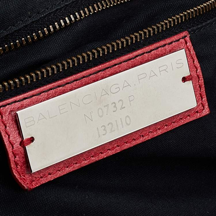 Pre Owned Balenciaga Tomato Leather GGH Part Time Tote