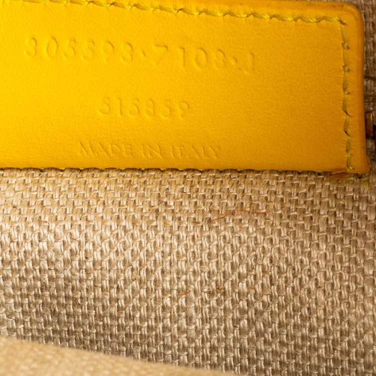 Pre Owned Balenciaga Yellow Leather Padlock All Afternoon Tote