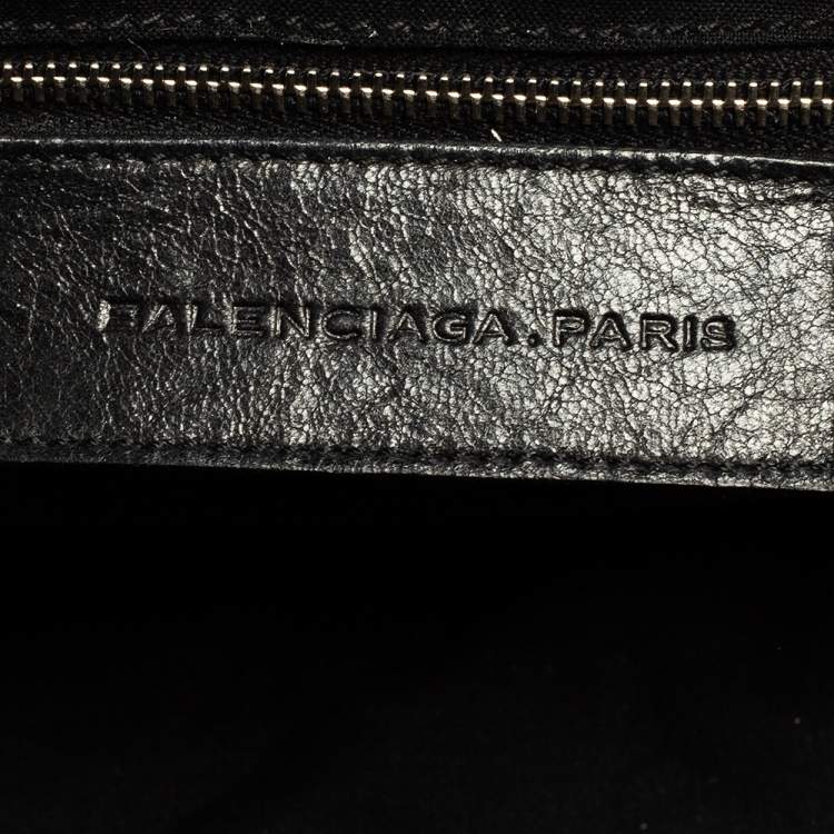 Pre Owned Balenciaga Anthracite Leather GSH Sphere Hobo