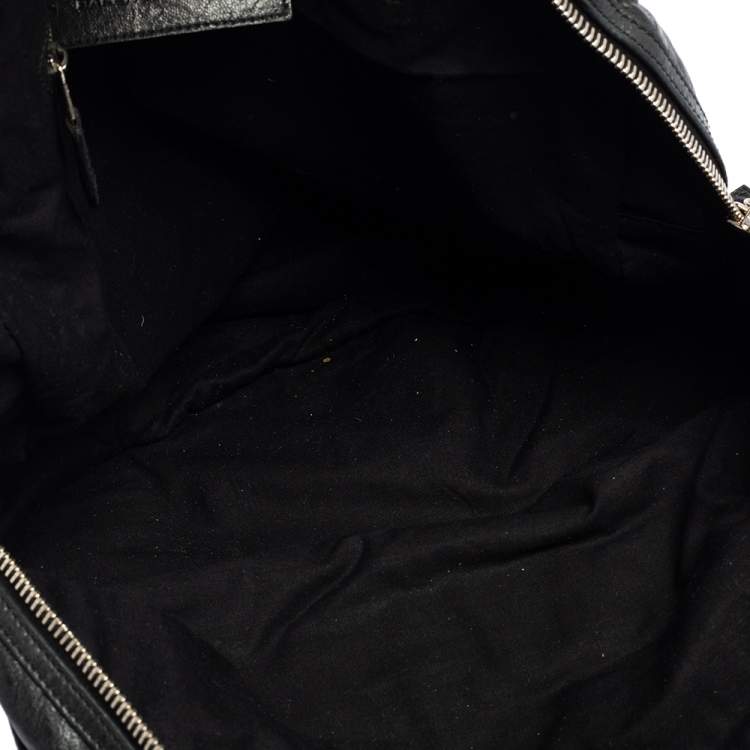 Pre Owned Balenciaga Anthracite Leather GSH Sphere Hobo