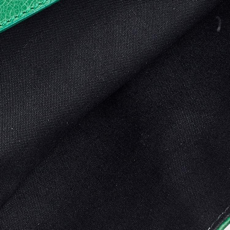 Pre Owned Balenciaga Apple Green Leather Giant 21 Envelope Clutch