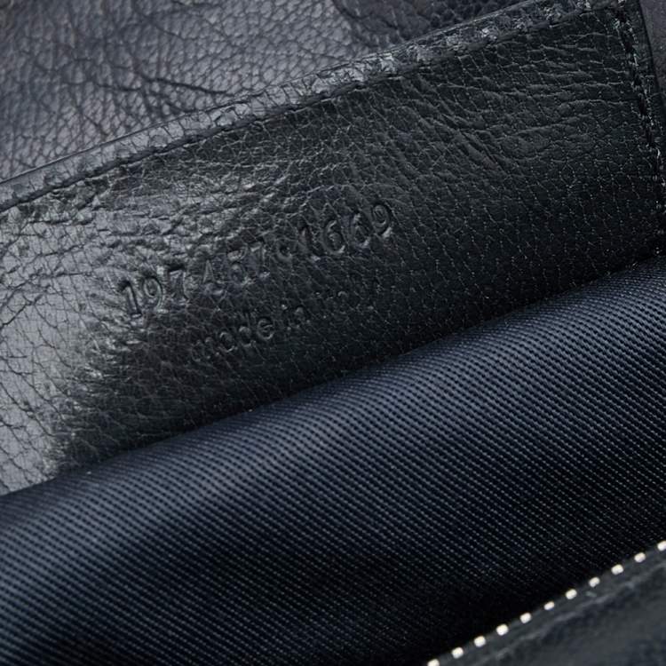 Pre Owned Balenciaga Blue/Black Stingray and Leather Cherche Midi Shoulder Bag