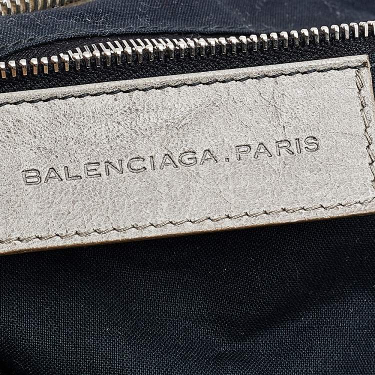 Pre Owned Balenciaga Galet Leather Giant Covered Brogues Day Hobo