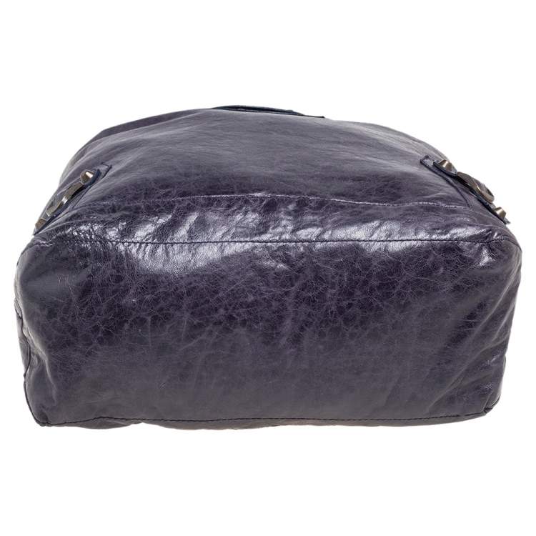 Pre Owned Balenciaga Jacinthe Lambskin Leather Giant 12 Day Bag