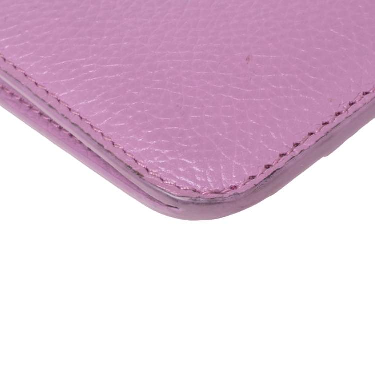Pre Owned Balenciaga Lavinder Leather Zip Card Holder