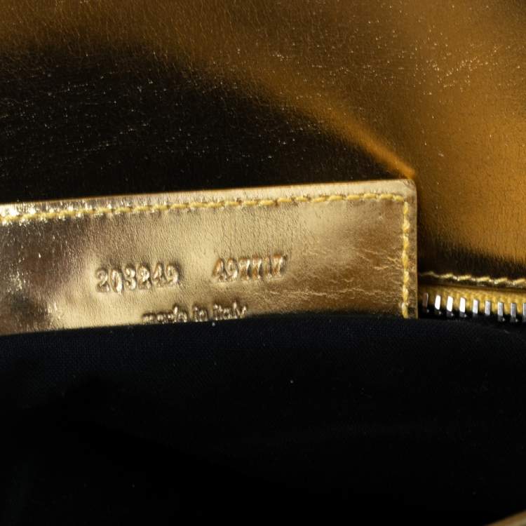 Pre Owned Balenciaga Gold Leather Bowler PM Bag