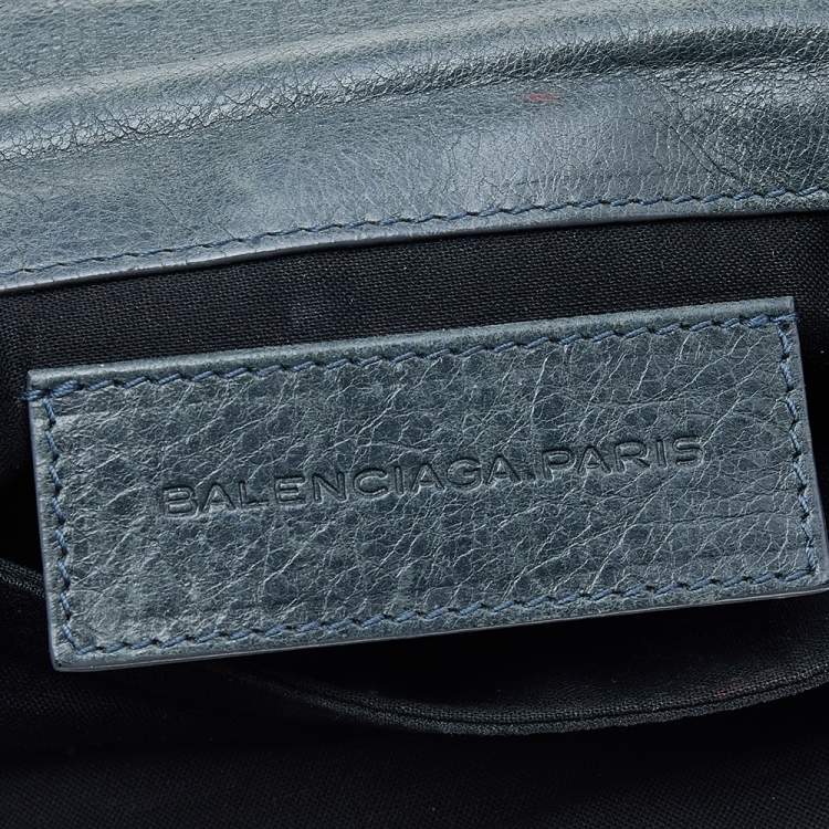 Pre Owned Balenciaga Anthracite Leather RSH Envelope Clutch