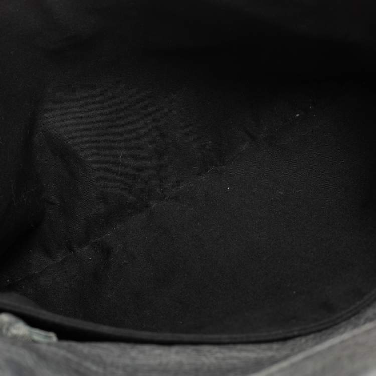 Pre Owned Balenciaga Grey Leather RH Envelope Clutch