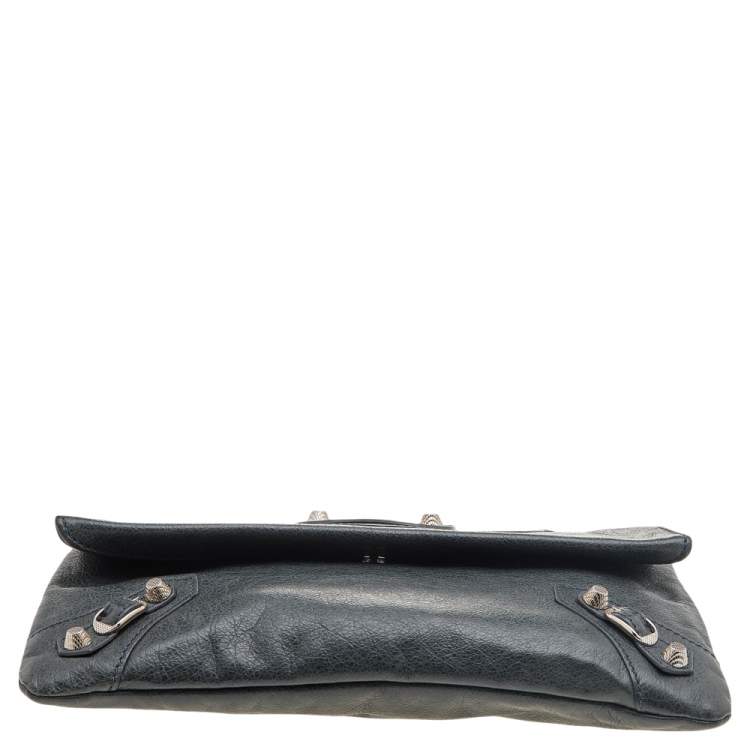 Pre Owned Balenciaga Sapin Leather RSH Envelope Clutch