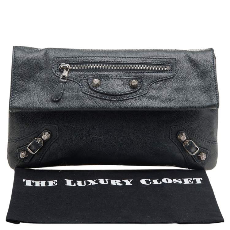 Pre Owned Balenciaga Sapin Leather RSH Envelope Clutch