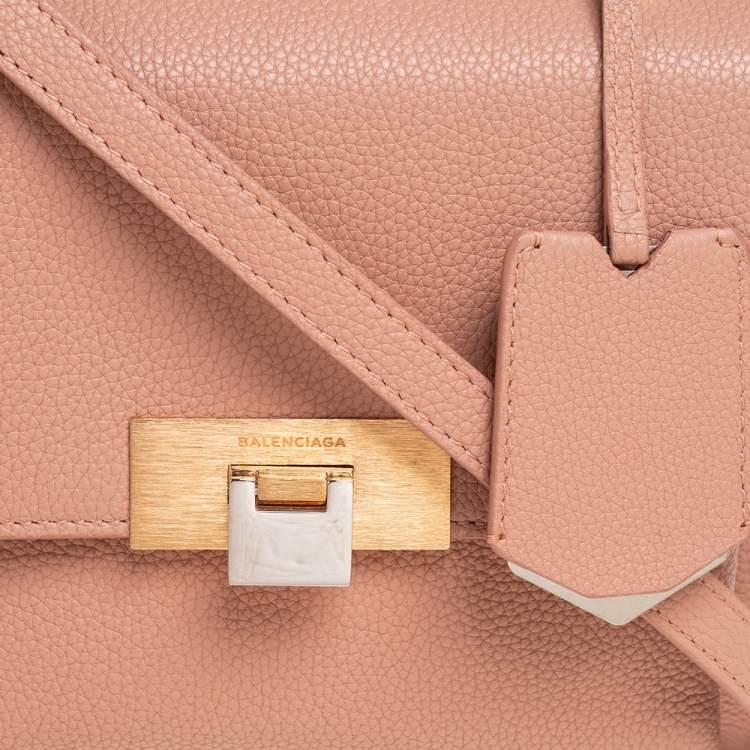Pre Owned Balenciaga Beige Leather Le Dix Top Handle bag