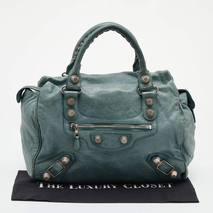 Pre Owned Balenciaga Tempete Leather GSH Midday Bag