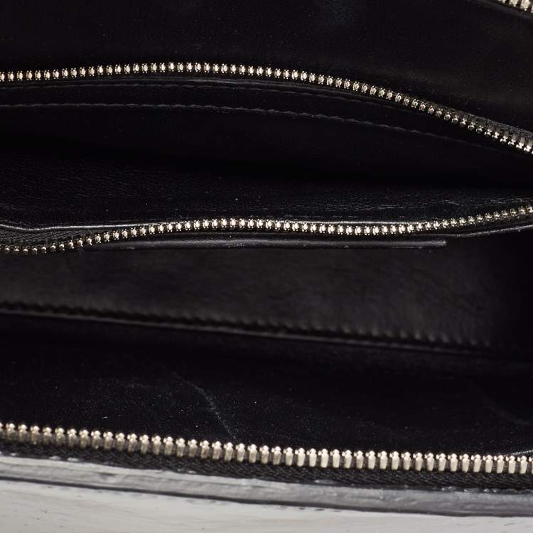 Pre Owned Balenciaga Black Python Le Dix Cartable S Top Handle Bag