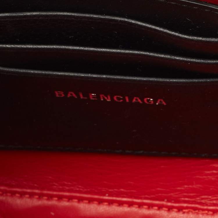 Pre Owned Balenciaga Black Leather Triangle Pouch