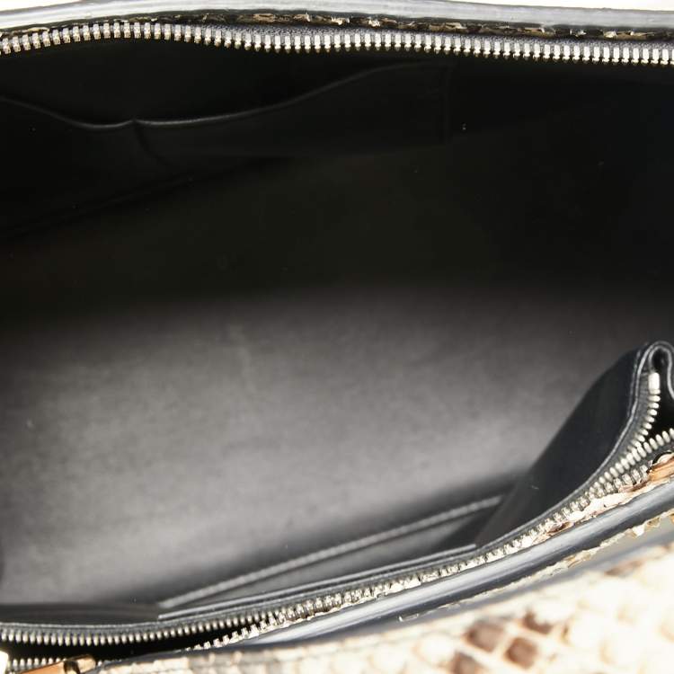 Pre Owned Balenciaga Beige Python Le Dix Cartable Top Handle Bag