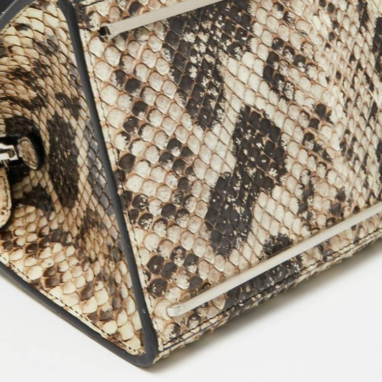 Pre Owned Balenciaga Beige Python Le Dix Cartable Top Handle Bag