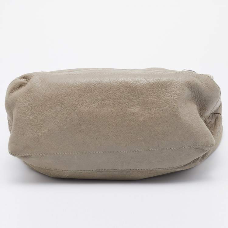 Pre Owned Balenciaga Grey Leather Giant 21 Silver Day Hobo