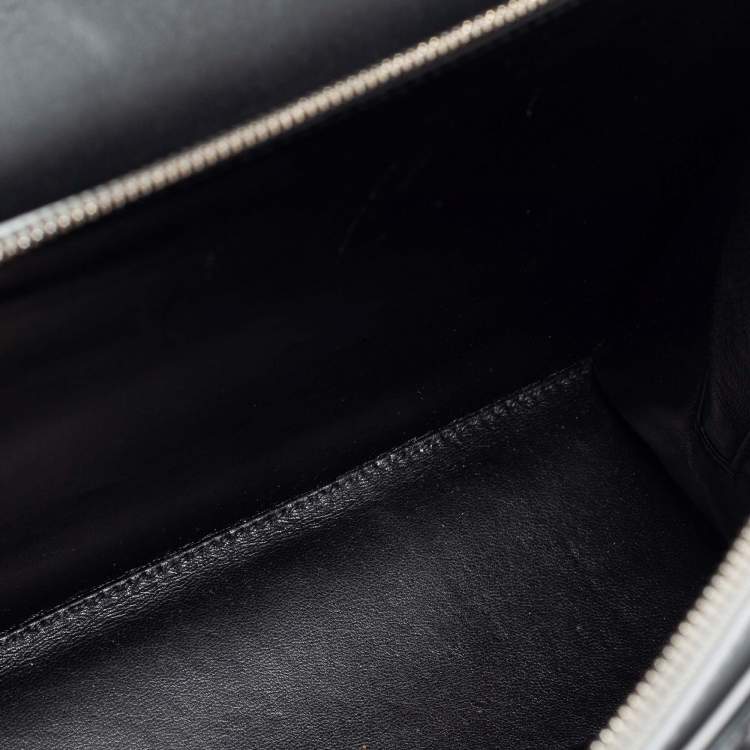 Pre Owned Balenciaga Tri Color Leather and Python Le Dix Cartable Top Handle Bag