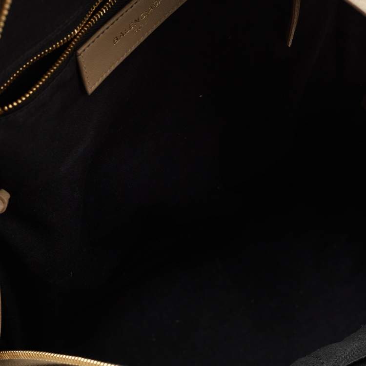 Pre Owned Balenciaga Beige Leather Classic Backpack