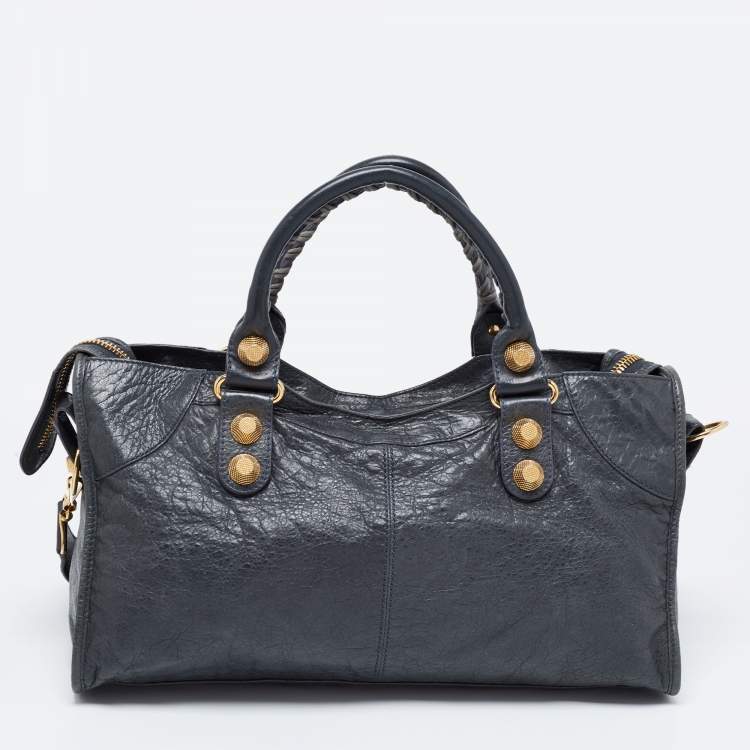 Pre Owned Balenciaga Blue Leather GGH Part Time Bag
