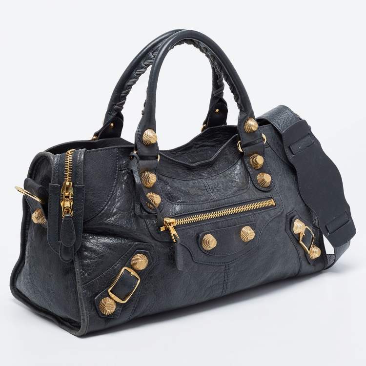 Pre Owned Balenciaga Blue Leather GGH Part Time Bag